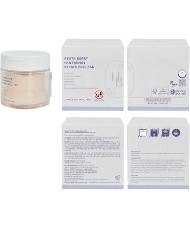 HEVEBLUE Penta Berry Panthenol Repair Peel Pad - 70 Pads Vegan Biodegradable Toner Pad Exfoliating Refine Skin Texture Strengthening Skin Barrier Low Irritation Hypoallergenic - Buy Online on GoSupps.com
