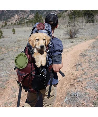 SLSON 2-Pack Collapsible Dog Bowls 600ML - Navy Blue/Dark Green - Integrated Molding Travel Bowls for Pets - No Plastic Rim - Ideal for Walking, Traveling, Outdoors - Buy Online on GoSupps.com