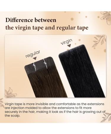 Hetto Remy Tape Extensions - Real Hair Black Injected Tape-in Extensions | 5PCs 45cm 18 Inch #1 - Buy Online on GoSupps.com