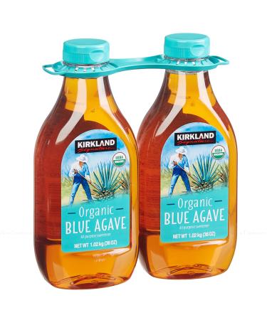 Kirkland Organic Blue Agave Sweetener Vegan Syrup - Pack of 2 x 736ml