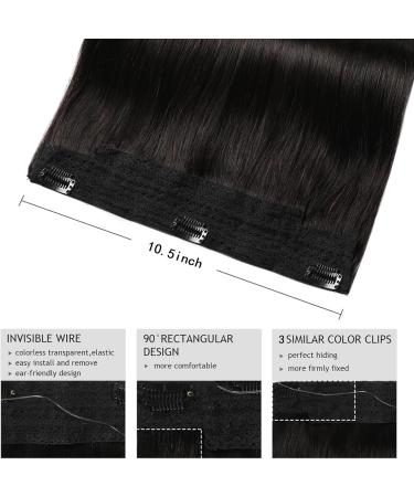 Hair Extensions Invisible Wire Hair Extensions 1 Piece Fish Line Human Hair Extension With Clip Brazilian Straight Natural Remy Hair Clip In Hairpiece For Women Hair Pieces(20 INCHES) 20 INCHES Color 1B - Buy Online on GoSupps.com