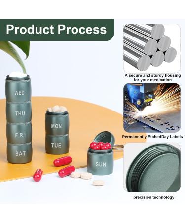 Premium 7-Day Weekly Pill Organizer - Portable Aluminum Travel Case for Vitamins & Supplements - Buy Online on GoSupps.com
