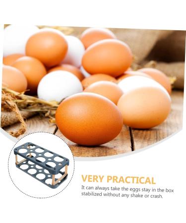 OSALADI Box Egg Carton Egg Holder Bandejas Para Comida Cutlery Tray Household Refrigerator Plastic re-usable Blue 22.3X10.1X8.9CM - Buy Online on GoSupps.com