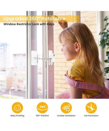 2x Adjustable Cabinet Lock without Drilling - Keyed Refrigerator Sliding Door & Window Locks | Child & Pet Safety - White - Buy Online on GoSupps.com