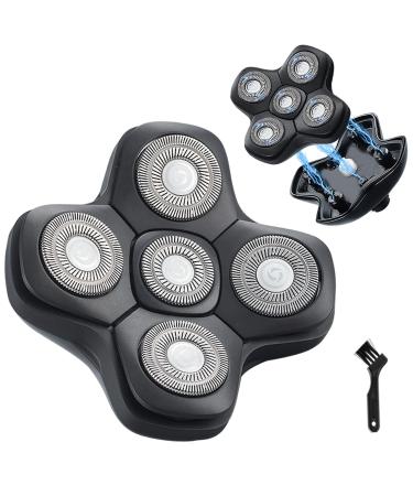 New Upgrade 5 Head Shaver Replacement Heads for Skull Shaver Pitbull Palm and Butterfly Kiss Shavers