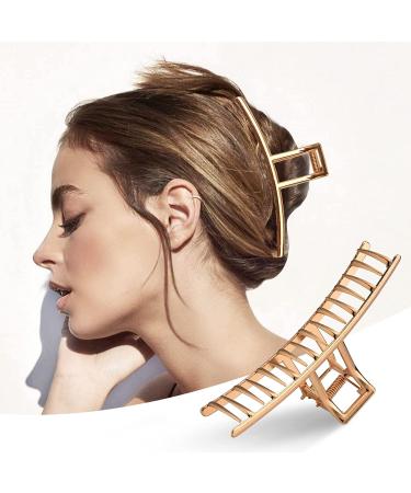 6 Pack Large Metal Hair Claw Clips - Non-slip Gold & Silver Fashion Accessories for Women - Buy Online on GoSupps.com
