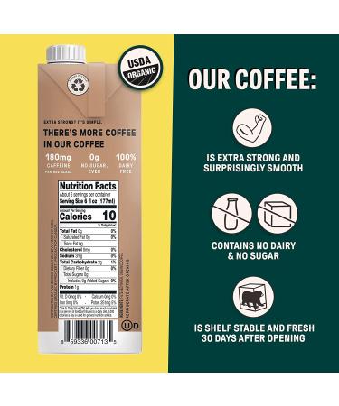 Wandering Bear Organic Straight Black Cold Brew Coffee - 32 fl oz, Extra Strong & Smooth, Unsweetened, Shelf-Stable, Ready to Drink - 1 Pack, Organic - Buy Online on GoSupps.com
