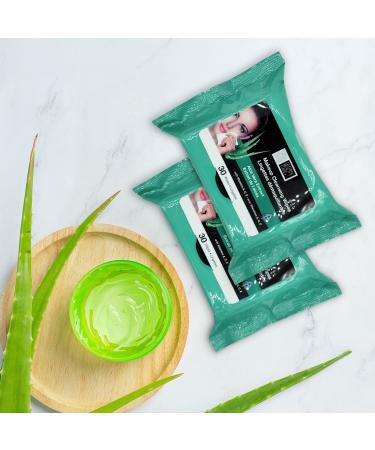 Global Beauty Care Cleansing Makeup Removal Wipes Bulk - 120 Count (4-Pack) with Aloe Vera - Travel Size Makeup Wipes - Buy Online on GoSupps.com