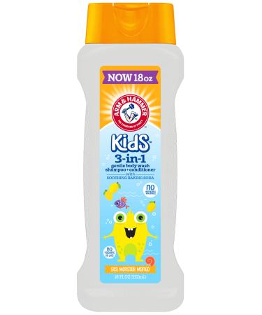 Arm & Hammer Kids 3-In-1 Gentle Bodywash Shampoo + Conditioner Mango - 18 Fl Oz