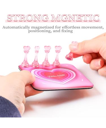 Shop BQAN Heart Acrylic Nail Holder - Perfect for Press Ons Nail Display & Practice | Reusable Adhesive Putty | Essential Nail Tech Supplies in Pink - Buy Online on GoSupps.com