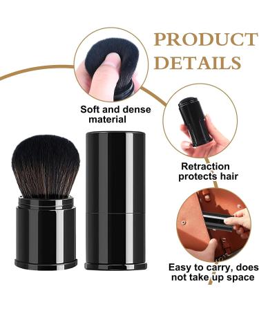 Soft Powder Makeup Brush for Face Mushroom Shaped Blusher Brush for Cheeks retractable Brush for All Face Makeup & Foundation Mineral Make up Foundation or Nail Arts Dust Clean (Black) - Buy Online on GoSupps.com