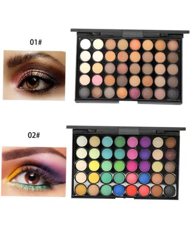 DOITOOL Makeup Palette 2pcs 40 for Combination Eyeshadow Pallet Eye Colors Matte Lustre Multicolor Ladies Girls Cosmetic 1 count (Pack of 1) As Shownx2pcs - Buy Online on GoSupps.com