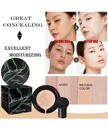 Mushroom CC Cream Foundation Mushroom Head Air Cushion BB Cream Moisturising Concealer Liquid Foundation BB Cream CC Air Cushion Foundation Mushroom Head Primer Durable and Perfect Cover - Buy Online on GoSupps.com