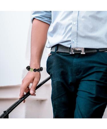 Heallily Wooden Pearl Buddhist Bracelet - Retro Black Jewelry for Men & Women | Perfect Birthday Gifts (9.5x9.5x2cm) - Buy Online on GoSupps.com