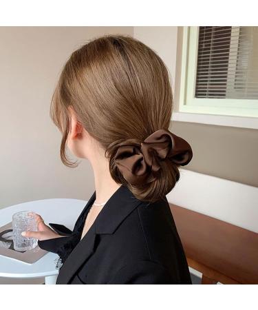 PODNAMAT Fashion Solid Color Hair Scrunchies Elastic Hair Bands Women Hair Ties Girls Hair Accessories(black) - Buy Online on GoSupps.com
