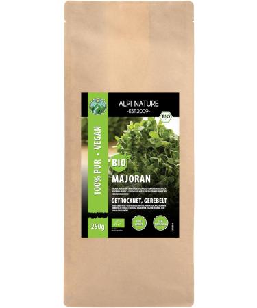 Organic marjoram rubbed (250g) dried marjoram from controlled organic cultivation gluten-free lactose-free laboratory-tested vegan 100% natural without additives (250 GR (8.8oz)) - Buy Online on GoSupps.com