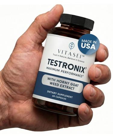 VITASEI Testronix Supplement - Energy and Muscle Supplements for Health - 60 Capsules 60 Count (Pack of 1)