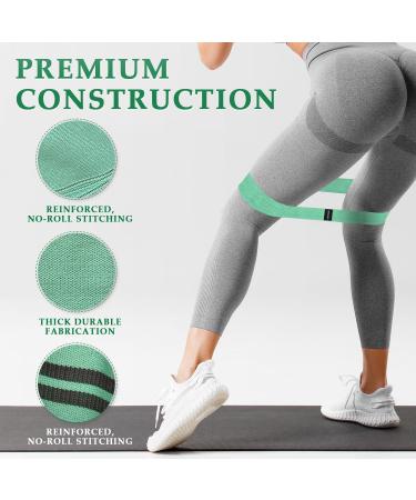 Resistance Bands Set - Booty Hip Bands for Legs Shoulders and Arms Exercises - Perfect for Fitness Glute or Squat Workout - 4 Non-Rolling Circle Bands - Buy Online on GoSupps.com