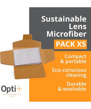 Buy Microfiber Cleaning Cloths (5 Pack) - Sustainable Lens Wipes for Eyeglasses - Eco-Friendly Glasses Cleaner - Buy Online on GoSupps.com