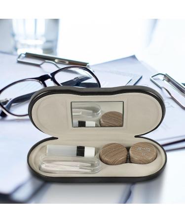 Zerodeko 2-in-1 Glasses Case | Double Layer Storage with Mirror Tweezers & Applicator | Portable Eyewear Organizer - Buy Online on GoSupps.com