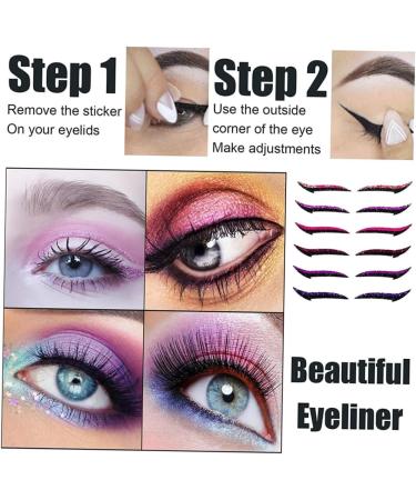 BELLIFFY 6pcs Eyeliner Eyelash Tape Double Eyelid Stickers Adhesive Eye Line Strip Double Eyelid Tape Plastic - Buy Online on GoSupps.com