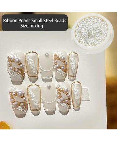 Half Round Nails Art Pearls Flatback Pearls Nail Nails Art Metal Ball Nail Caviars Beads Nails Art Supplies Nails Art Metal Ball - Buy Online on GoSupps.com