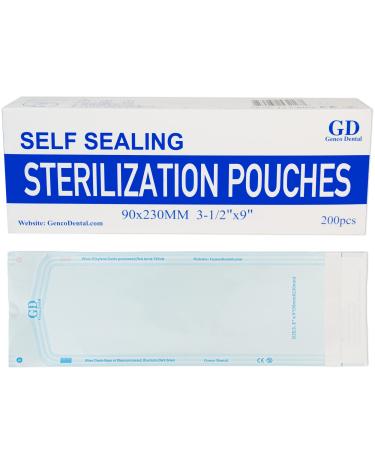 Genco Dental Self Seal Sterilization Pouches for Dentists Autoclave Sterilizer Bags for Cleaning Tools 200 Pouches Per Box (1 3.5 x 10 ) 1 3.5 x 10