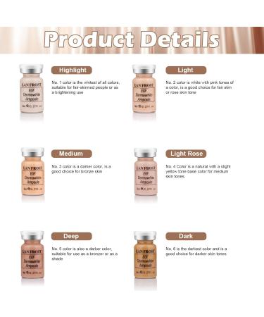 BB Facial Glow Serum Starter Kit - Hyaluronic Acid Essence & Niacinamide Anti-Aging Skin Care - 6 Vials 6-Color Mix for Brighter Skin Tone - Buy Online on GoSupps.com