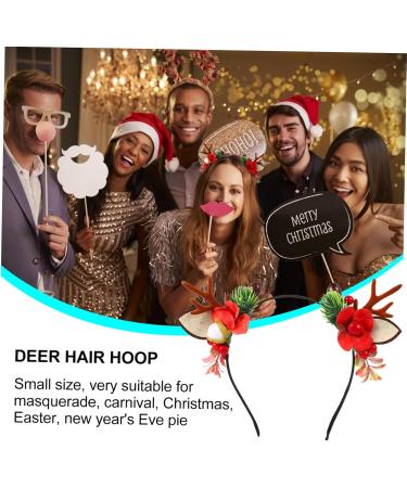 HAPINARY Antler Headband Reindeer Antlers Headband Prom Hair Accessories Deer Horn Headband Lovely Hair Hoop Winter Festival Headpiece Tiara Child Flocked Antlers Vintage Makeup - Buy Online on GoSupps.com