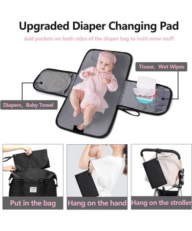 Mommy Hospital Bag Set - Diaper Tote & Maternity Gift for Newborn, Baby Shower - 4PCS Black - Buy Online on GoSupps.com