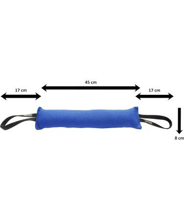 Dingo Gear Cotton Nylon Bite Sausage for Dog Training - IGP IPO Obedience Protection Sport - 45x8 cm Blue with 2 Handles | Best Quality Dog Training Equipment - Buy Online on GoSupps.com