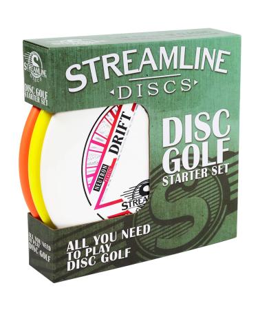 Streamline Discs 3-Disc Premium Disc Golf Starter Set (Colors and Models May Vary)