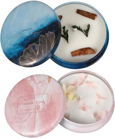 Shop Gatuida Lavender Candles - Scented Travel & Wedding Decor | Eco-Friendly Soy Wax Tin Candle - 8.5x8.5x3.6cm - Buy Online on GoSupps.com