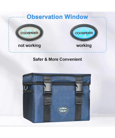 COOSPIDER UV Sanitizer Box with Timer - Portable Large Cleaner Bag | UVC Light Sterile Tote for Mask, Cell Phone, Baby Bottle, and More - Buy Online on GoSupps.com