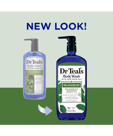 Dr Teal's Body Wash Bundle with Epsom Salt (24 fl oz Pack of 2) - Eucalyptus & Spearmint and Melatonin & Essential Oil Blend - Buy Online on GoSupps.com