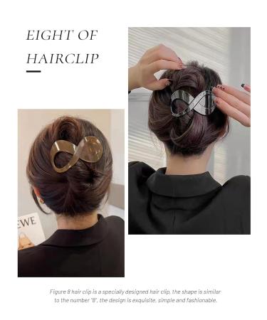Shop Kavya Big French Hair Clips - 6 Slip-Resistant Elegant Hair Clips for Women & Girls - Glossy Shine Perfect for Thin Hair - Buy Online on GoSupps.com