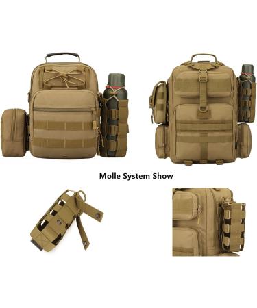 Yakmoo Tactical Bottle Holder | Waterproof Molle System 1000D Nylon | Adjustable Carrier for 300-800ml Bottles | Outdoor Gear - Gray - Buy Online on GoSupps.com