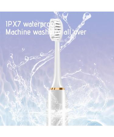 Electric Toothbrush for Adults with 4 Brush Heads and 6 Cleaning Modes Smart 20-Speed Timer Electric Toothbrush Ipx7 Rechargeable Power Toothbrush Longer Life Faster Charging White - Buy Online on GoSupps.com