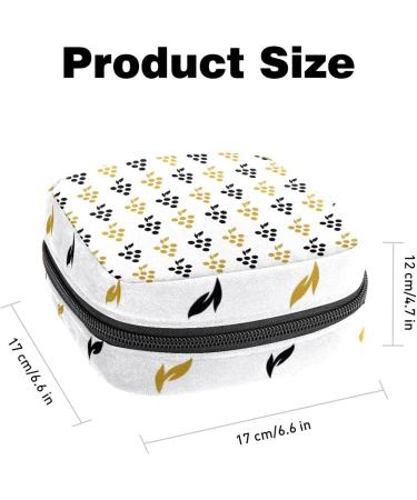Golden Black Creative Grape Patterns Menstrual Cup Bag - Stylish Portable Period Bag for Women & Teens - Tampon Storage Holder 1 Piece - Buy Online on GoSupps.com