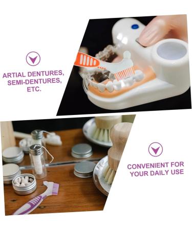Frcolor 20-Piece Prostheses Toothbrush Set | Comfortable Oral Care Tools for False Teeth Cleaning - Buy Online on GoSupps.com