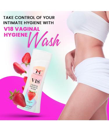 Macaria Cosmetics pvt Ltd V18 Vaginal Hygiene pH Balancing Wash Natural Feminine Hygiene Solution for Gentle Cleansing Odor Control and Skin Nourishment pHBalanced Formula for All Skin Types - Buy Online on GoSupps.com