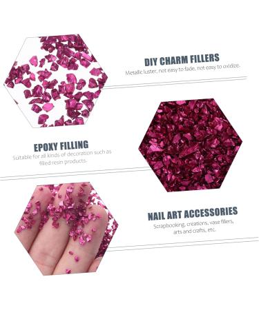 SKISUNO 1 Glass Chip DIY Fillers Epoxy Filling DIY Glass Fillers Nail Art Charms Epoxy Charms Glass Epoxy Fillers Manicure Fillers Glass Charms Filling Nail Crushed Glass DIY Charm Fillers 0.5X0.3cm Rosy - Buy Online on GoSupps.com