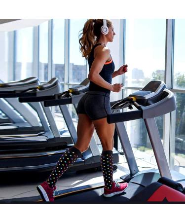 Compression Stockings for Men & Women - 20-25 mmHg Knee Socks for Sports Edema Varicose Veins Travel & Pregnancy - Black - Buy Online on GoSupps.com