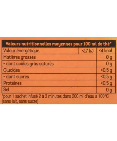 Lipton Black Tea Peach and Mango Taste Vitality Rainforest Alliance Certified 20 Bags - Buy Online on GoSupps.com