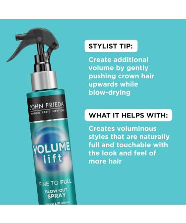 John Frieda Volume Lift Styling Spray for Fine or Flat Color-Treated Hair - 2 Pack 8 Fl Oz each - With Air-Silk Technology Safe for Colored Hair Enhances Fullness Leaves Hair Soft Unscented 4 Fl Oz (Pack of 2) - Buy Online on GoSupps.com
