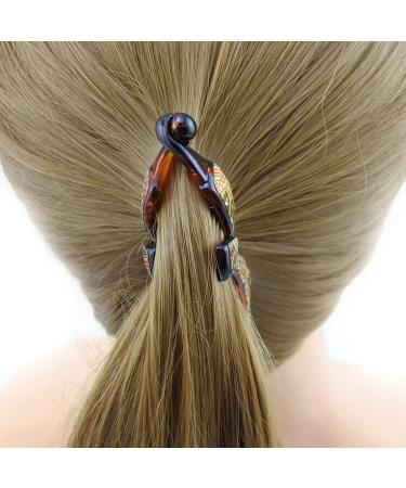 Meilliwish Noble Banana Hair Clip for Women - Brown | Elegant Wedding Accessory (H87) - Buy Online on GoSupps.com