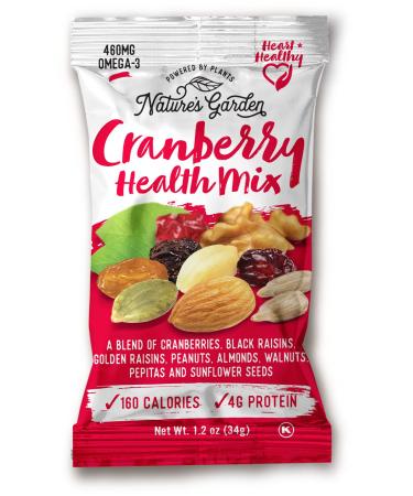 Nature's Garden Healthy Trail Mix Snack Packs - Heart Healthy Nuts, Omega-3 Rich Mix with Cranberries & Pumpkin Seeds - 28.8 Oz Bag (24 Servings) - Perfect Family Snack - Buy Online on GoSupps.com