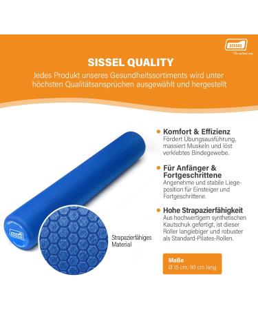 Sissel Pilates Roller PRO - Blue 90 cm | Fitness Rollers for Optimal Support | International Shipping Available - Buy Online on GoSupps.com