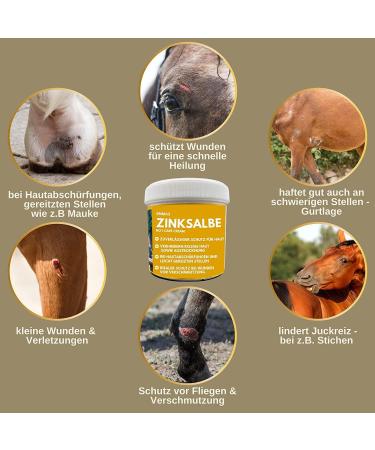 Zinc Ointment for Horses Dogs & Cats - 250ml Wound Healing Cream & Eczema Relief - Buy Online on GoSupps.com