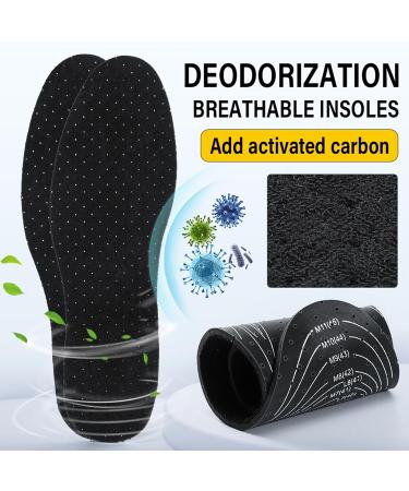 XINIFOOT 6 Pairs Anti-Odour Shoe Insoles with Activated Charcoal | Comfortable Double-Layer Latex Foam | Free-Cutting Replacement Insoles for Odor Control & Cushioning - Buy Online on GoSupps.com